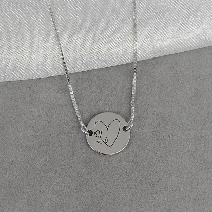 CHOKER REDONDO CORAÇÃO FLOR